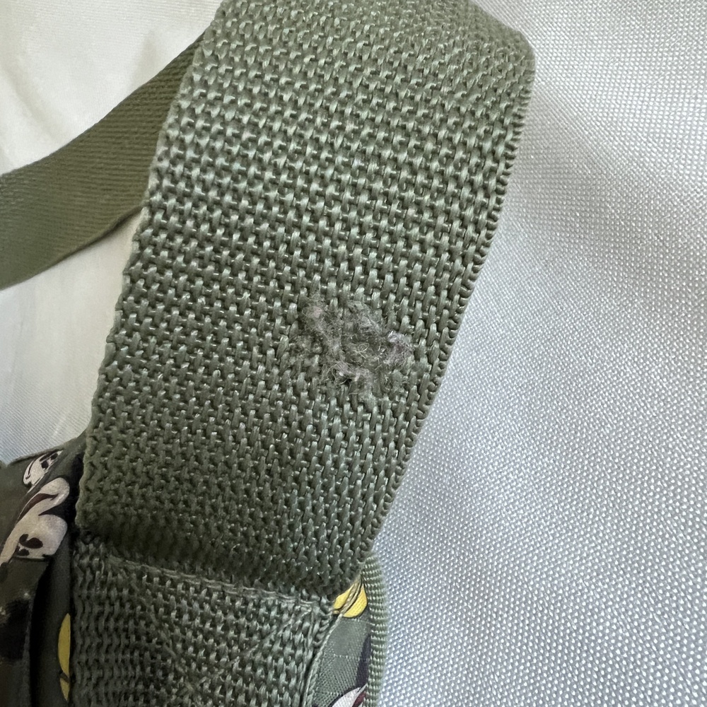 Disney Mickey Mouse Olive Green Shoulder Bag Crossbody Adjustable Fun Casual - Picture 4 of 4